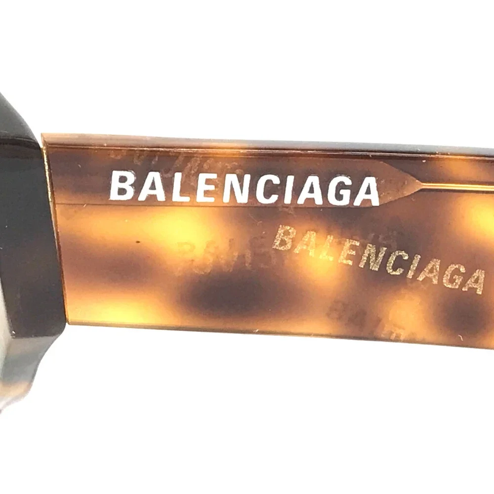 Balenciaga Sunglasses BB0097S 003 Tortoise Brown Cat Eye Frames w/ Brown Lenses